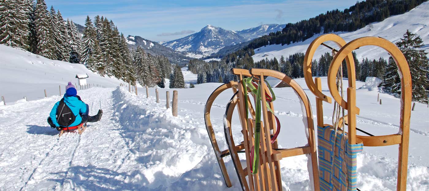 Herrliche Winter im Allgäu in glasklarer Luft