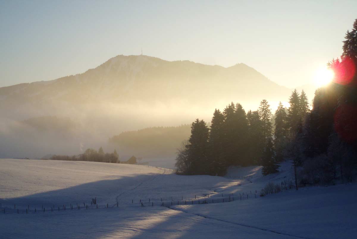 Grünten bei Sonnenaufgang